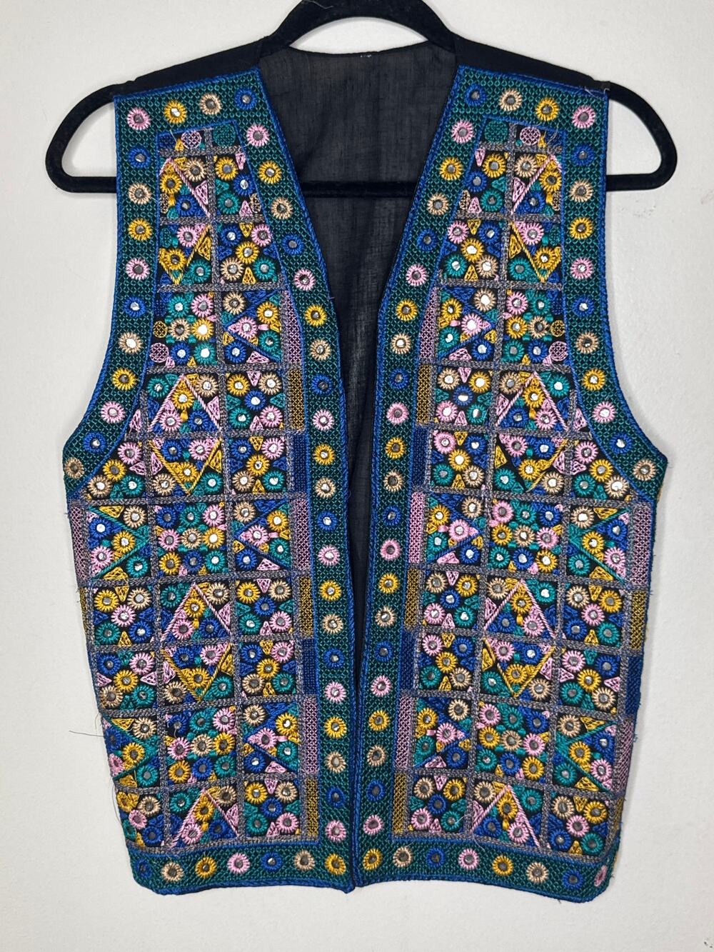 Handmade mirrored vest with beautiful colors